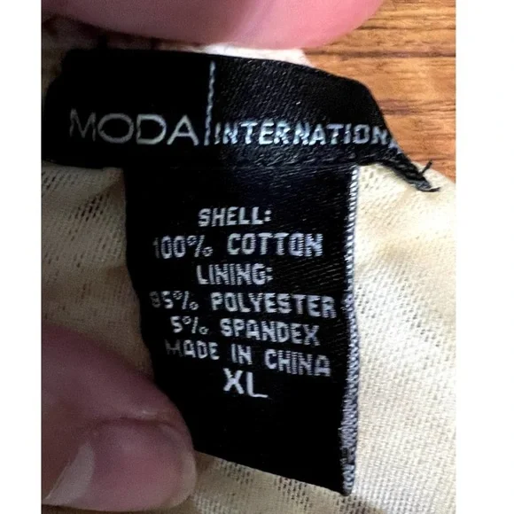 Moda International Cream Crochet Halter Dress with Lining XL - Picture 5 of 5